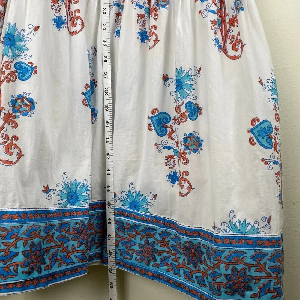 Victoria Dunn Folly Rosa Blockprint Midi Dress Size XS - Picture 15 of 15